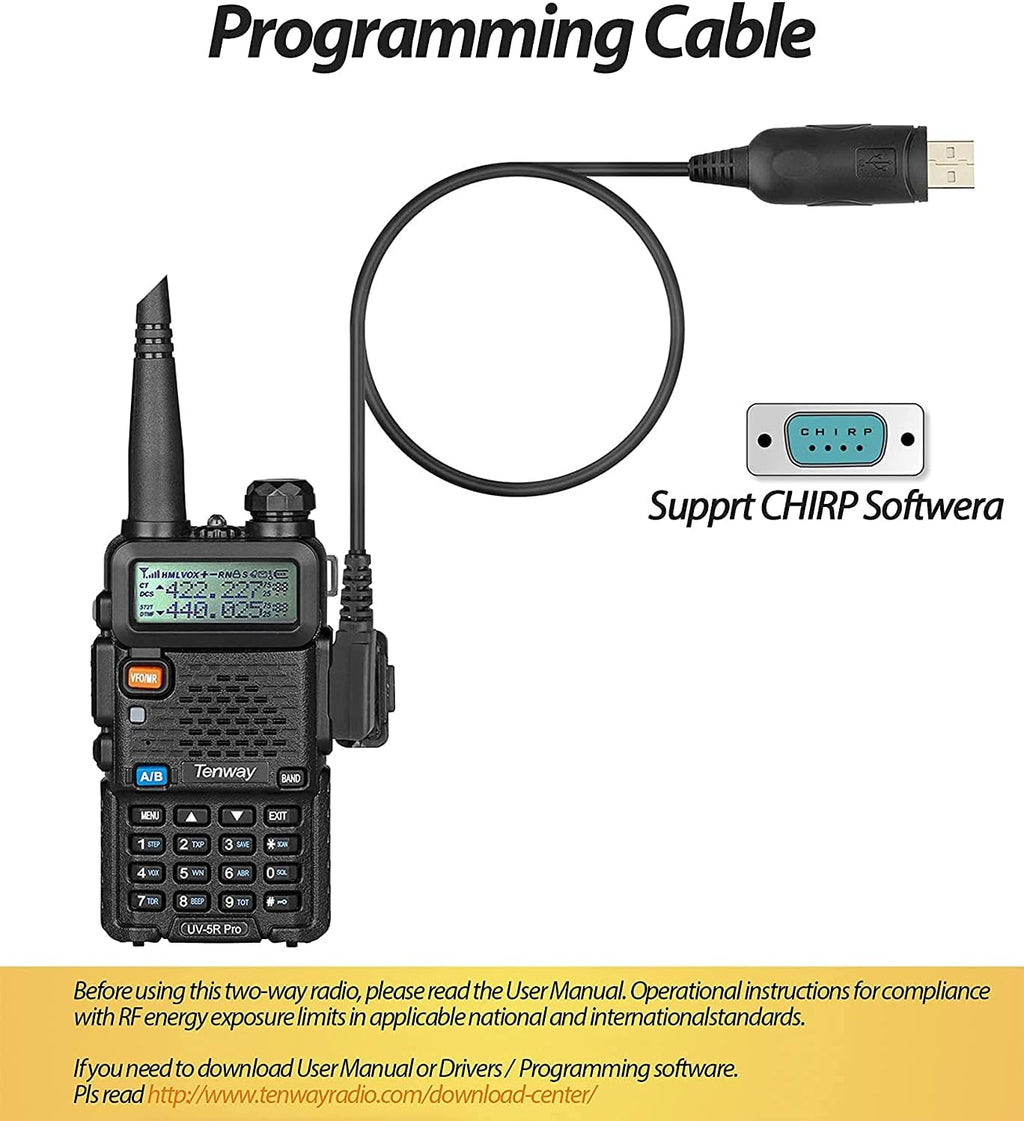 UV-5R Pro 8W Dual Band Two Way Radio 2Pack with Programming Cable S6091