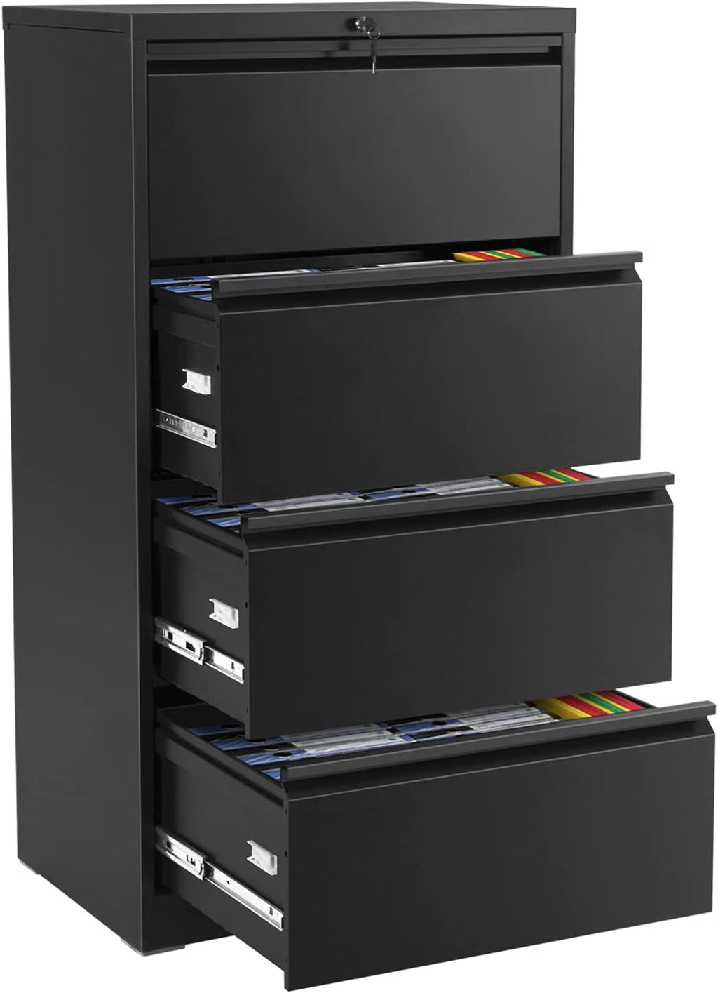 Black Metal 2 Drawer Lateral File Cabinet N355865
