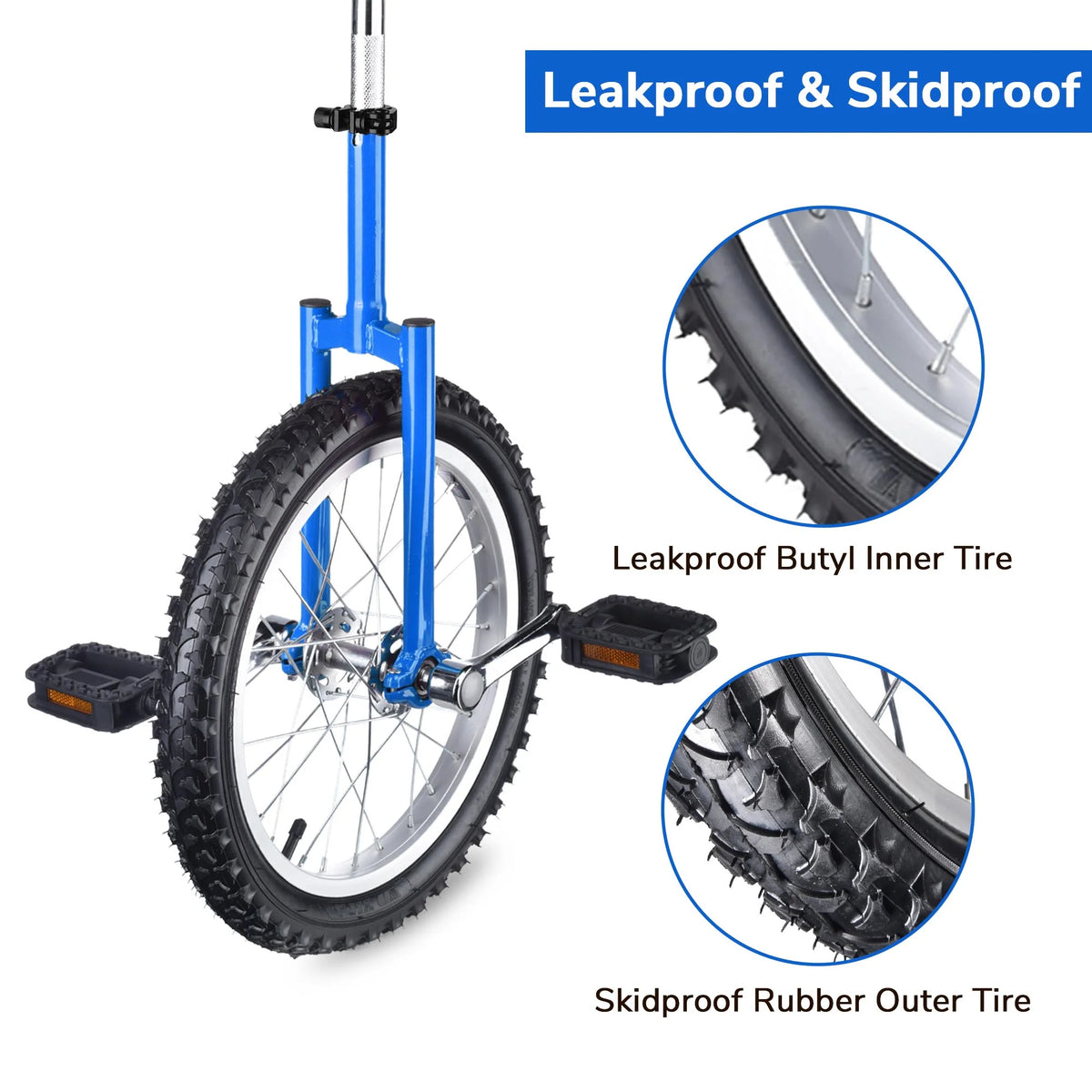 16 In Wheel Outdoor Unicycle Adjustable Seat Q3974
