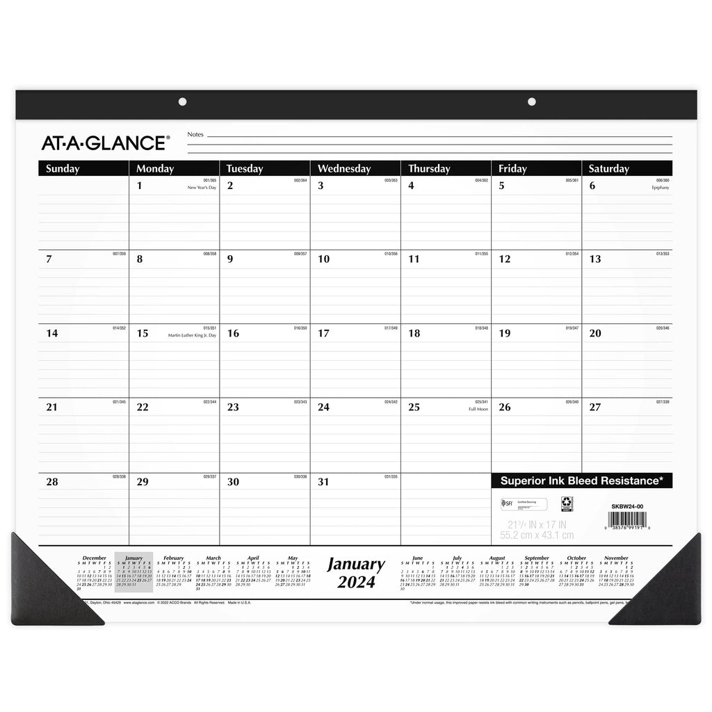 2024 Monthly Desk Pad Calendar 21 3/4 x 17 I36844