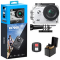 4K30FPS 20MP WiFi Action Camera with EIS 131FT Waterproof Black F745