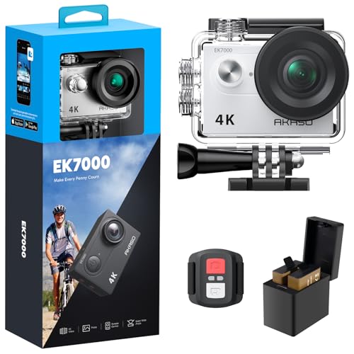 4K30FPS 20MP WiFi Action Camera with EIS 131FT Waterproof Black F745