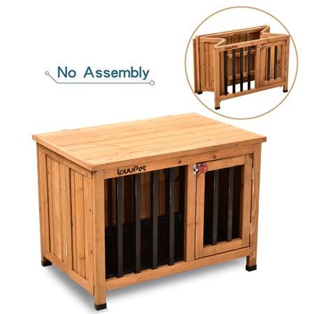 Tan Wooden Pet Crate with Tray Z484559