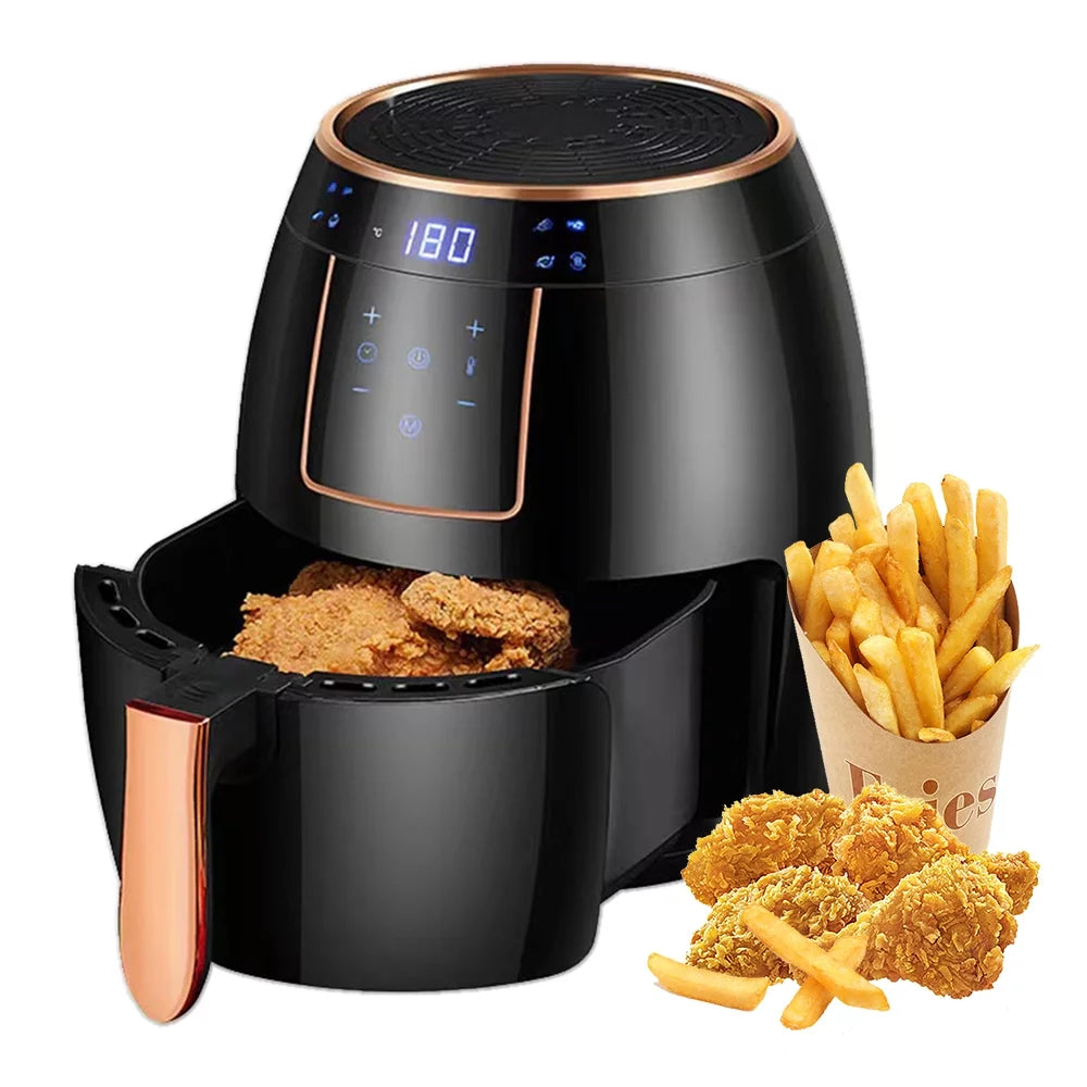 5.5L 1300W Touch Screen Electric Air Fryer with Bakeware P923333