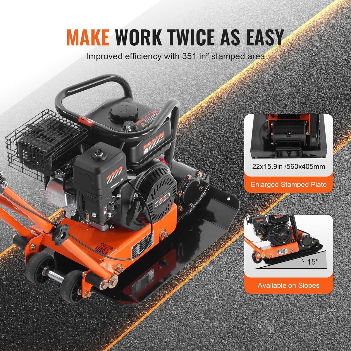78.5cc Walk-Behind Plate Compactor H239012