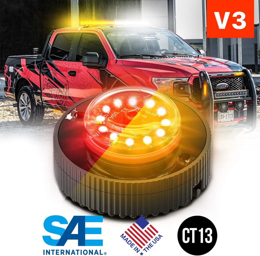 Amber/White LED Hide-A-Way Q7770