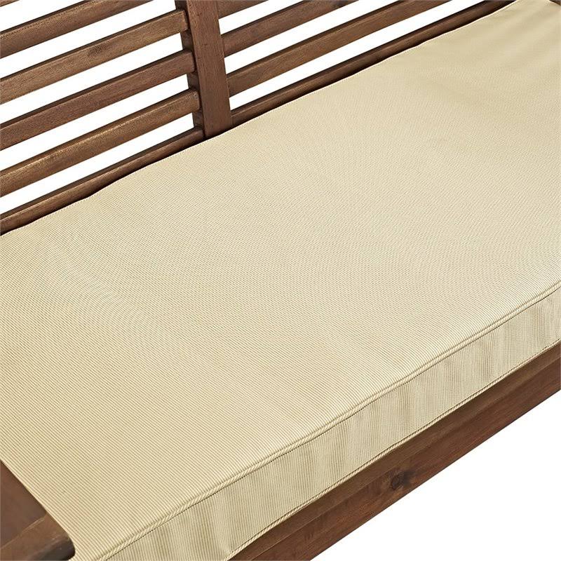 Dark Brown Acacia Wood Patio Loveseat L195
