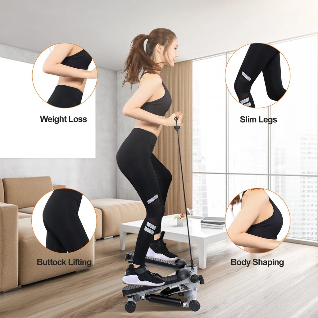 Mini Fitness Stepper with LCD Monitor Gray T89995
