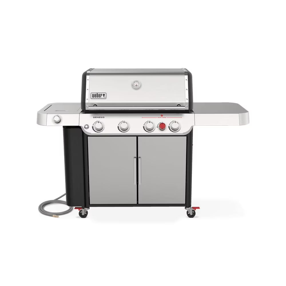 4-Burner Natural Gas Grill in Stainless Steel with Side Burner R694