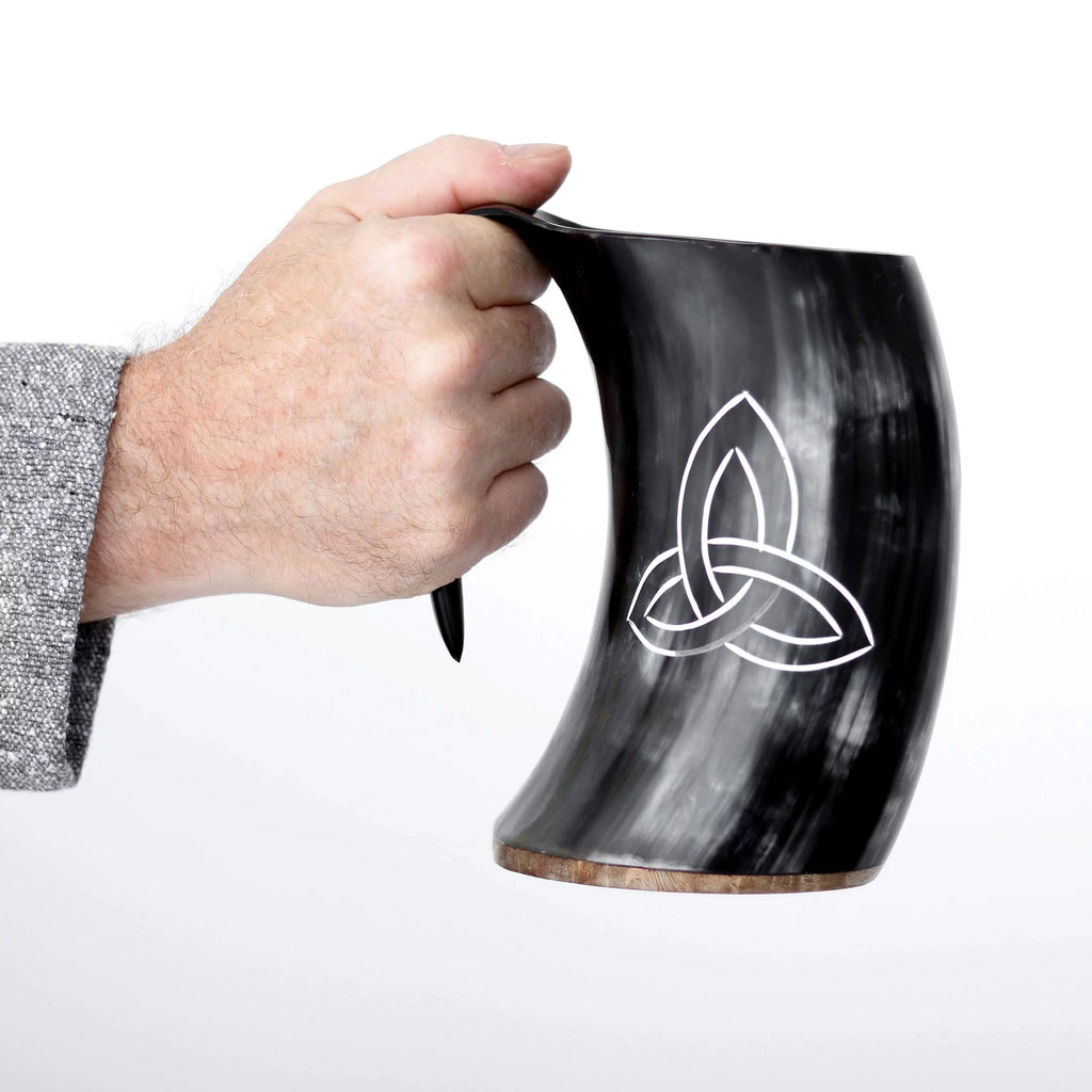 Viking Drinking Tankard with Leather Strap 600 ML Q871