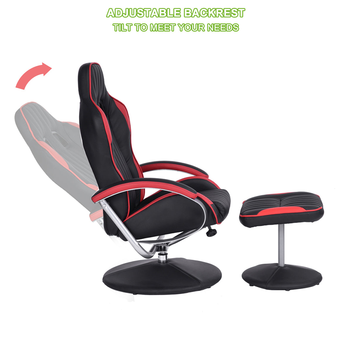 Faux Leather Recliner, Black M27427