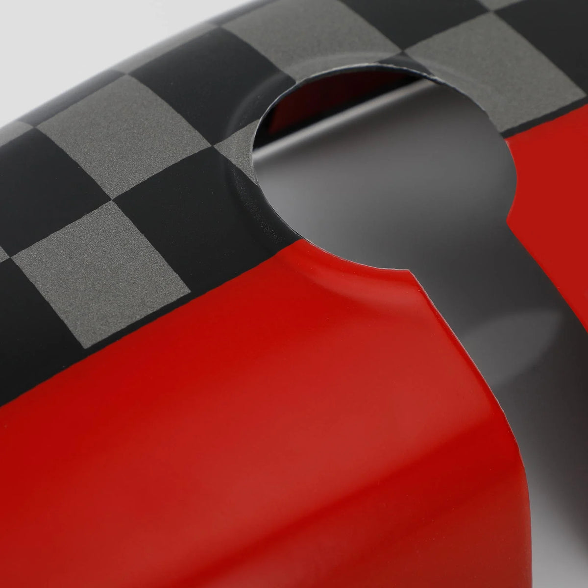 Black/Grey Checkered Rear View Mirror Cover J579802