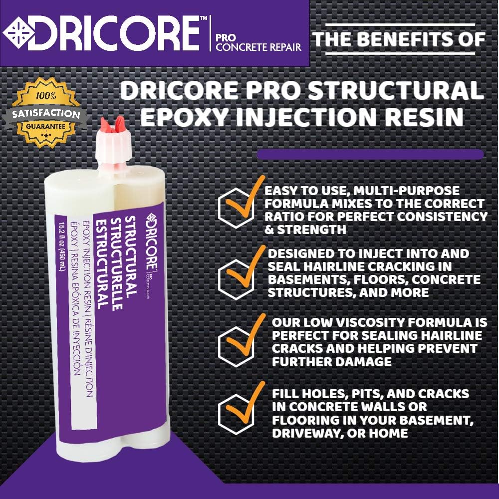 Concrete Repair Structural Epoxy Injection Resin (6 Pack) O34480