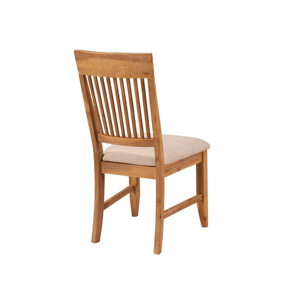 Wooden Side Chair Set Of 2 Natural Brown And Beige D237471