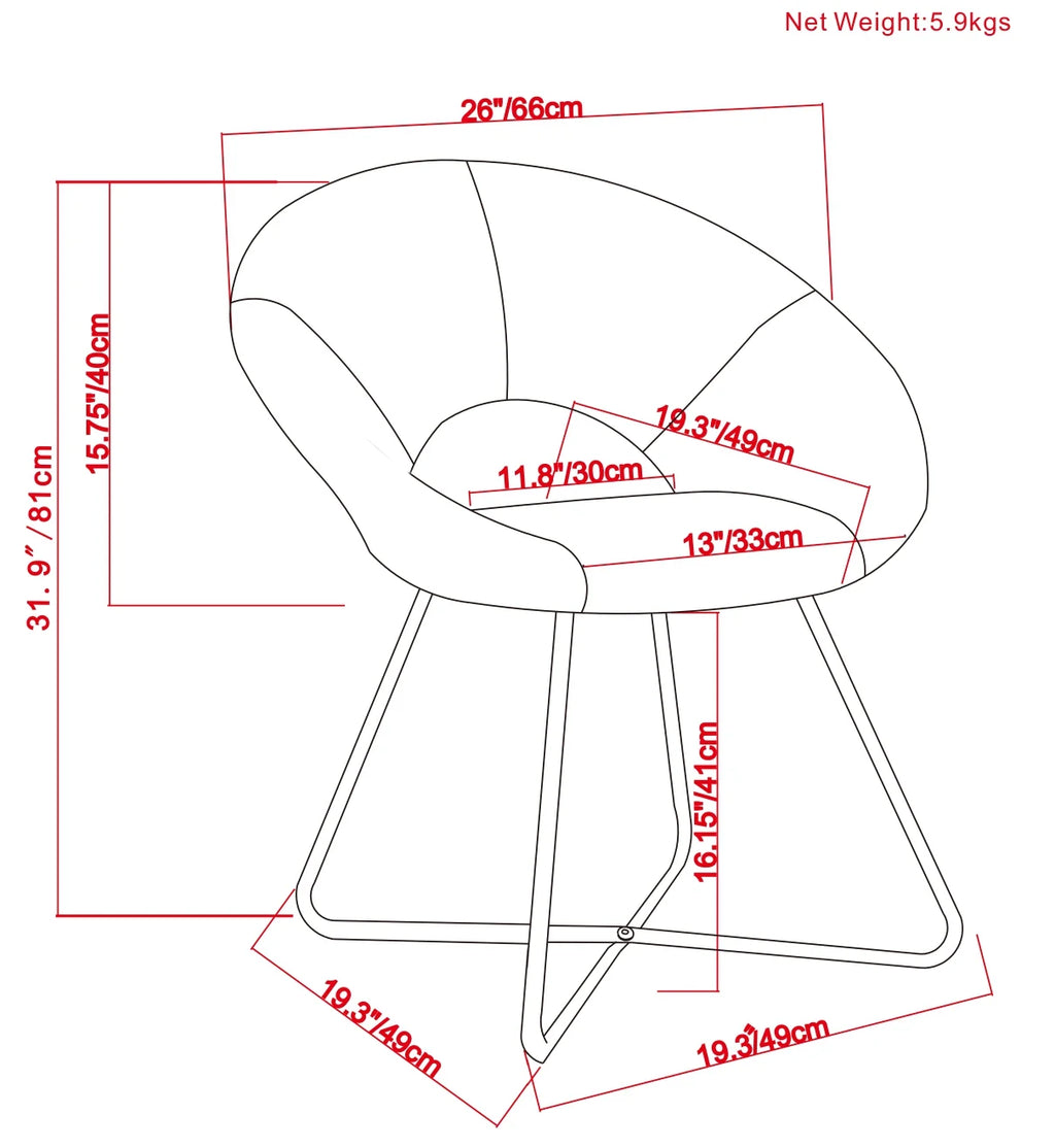Gray Velvet Accent Chair Y9358
