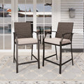 Wicker Rattan Bar Stools Set of 2 Q93128