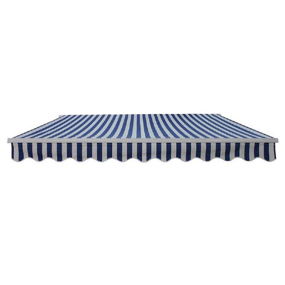 Blue/White Patio Awning Canopy RV Tent J45590