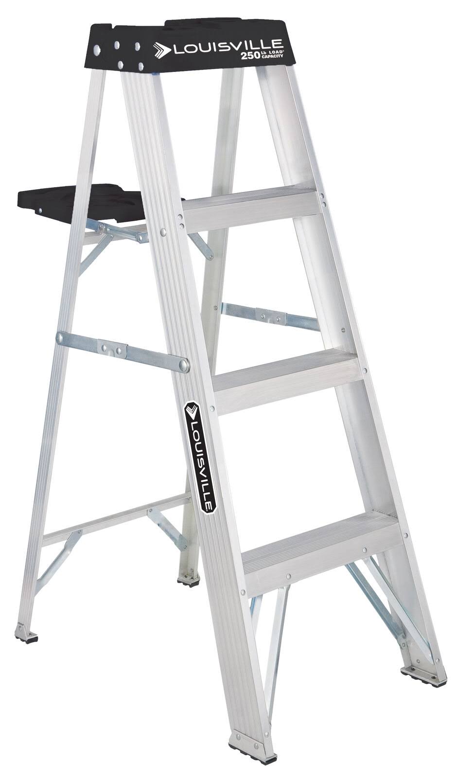4-Foot Aluminum Stepladder, 250-Pound Capacity, Type I X579