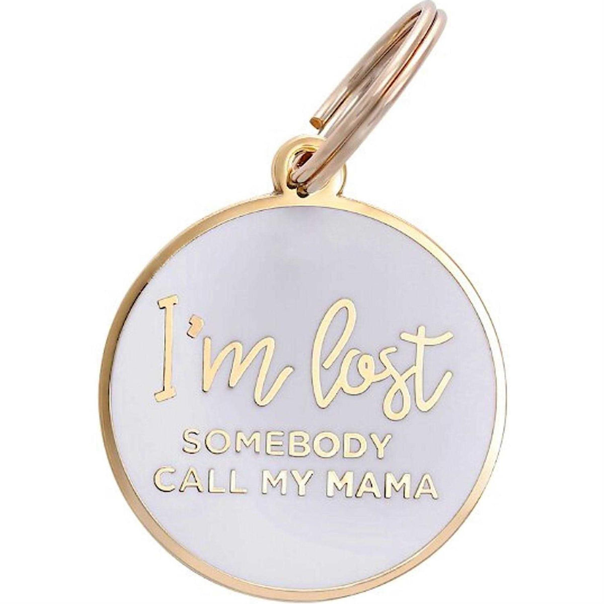 Gold & White Pet ID Tag T338807