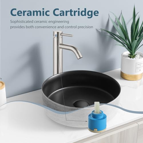 Matte Black Tall Stainless Steel Vessel Sink Faucet U423