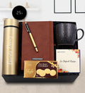 Gold Color Thermos Cup Notebook Pen Gift Set C5410