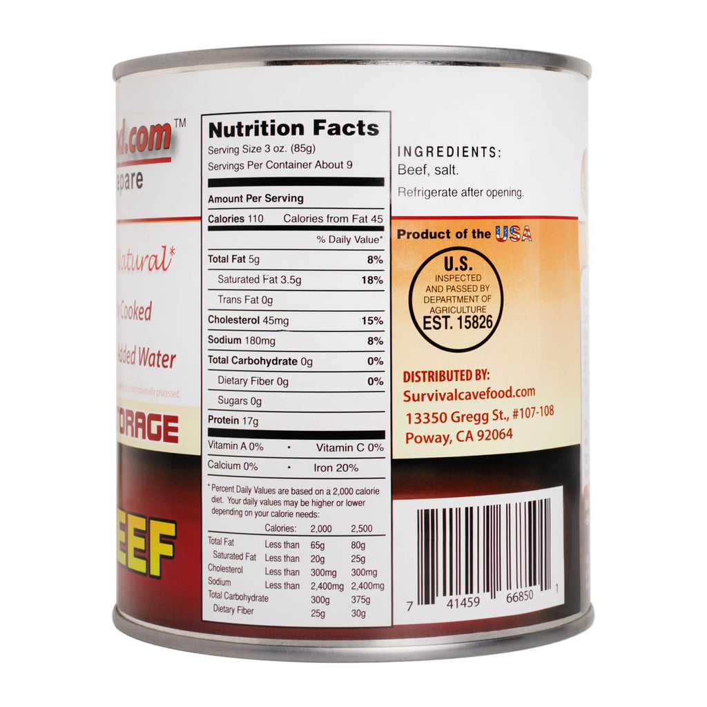 Canned Ground Beef 28 oz 12 cans T3571