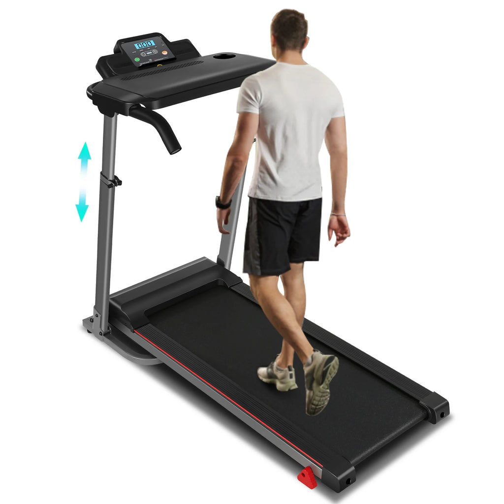 Folding Treadmill with Removable Tabletop and Incline, 2.5 HP, Black P256