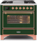 36 Dual Fuel Natural Gas Range Emerald Green Copper Trim X852942