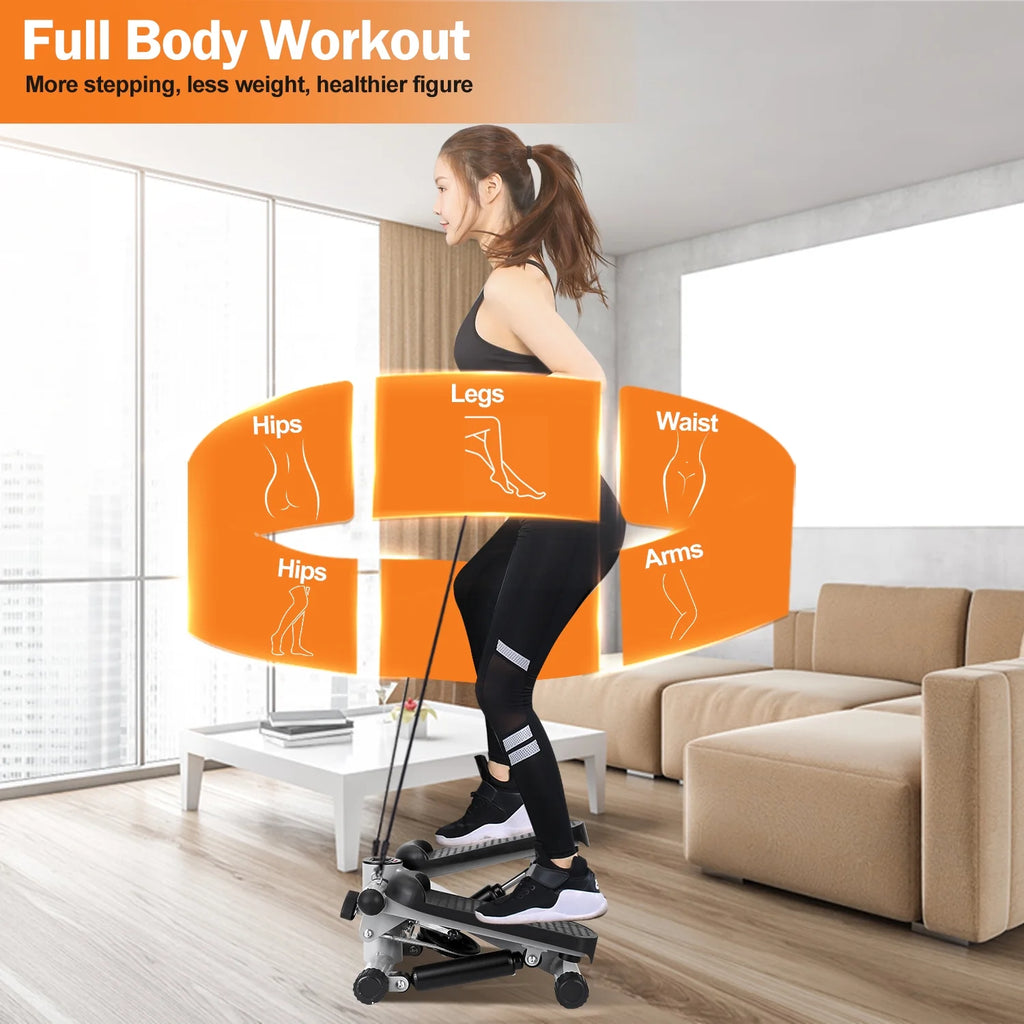 Mini Fitness Stepper with LCD Monitor Gray T89995