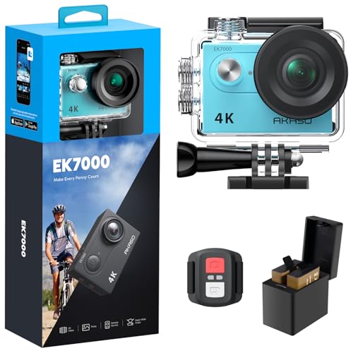 4K30FPS 20MP WiFi Action Camera with EIS 131FT Waterproof Black F745