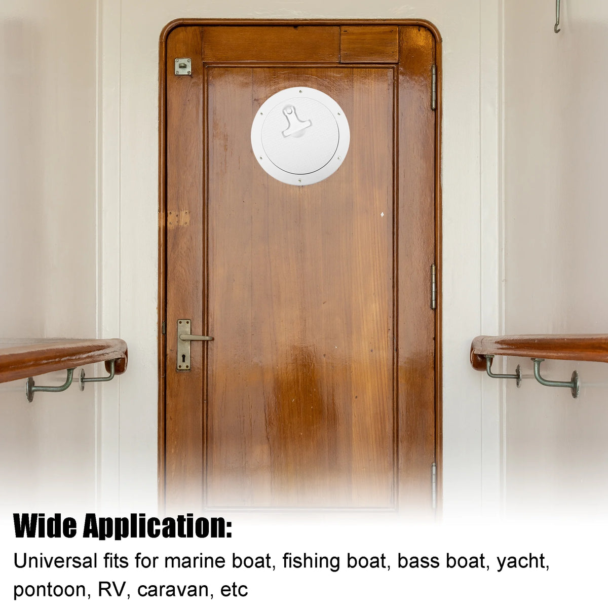 6" Boat Inspection Deck Plate Hatch White Nylon with T-handle Pre-drilled Holes F894