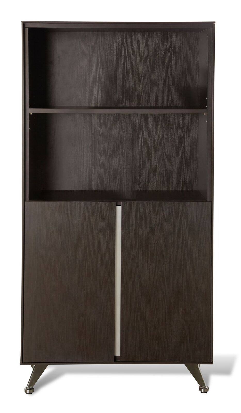 Walnut Bookcase with Doors O4523