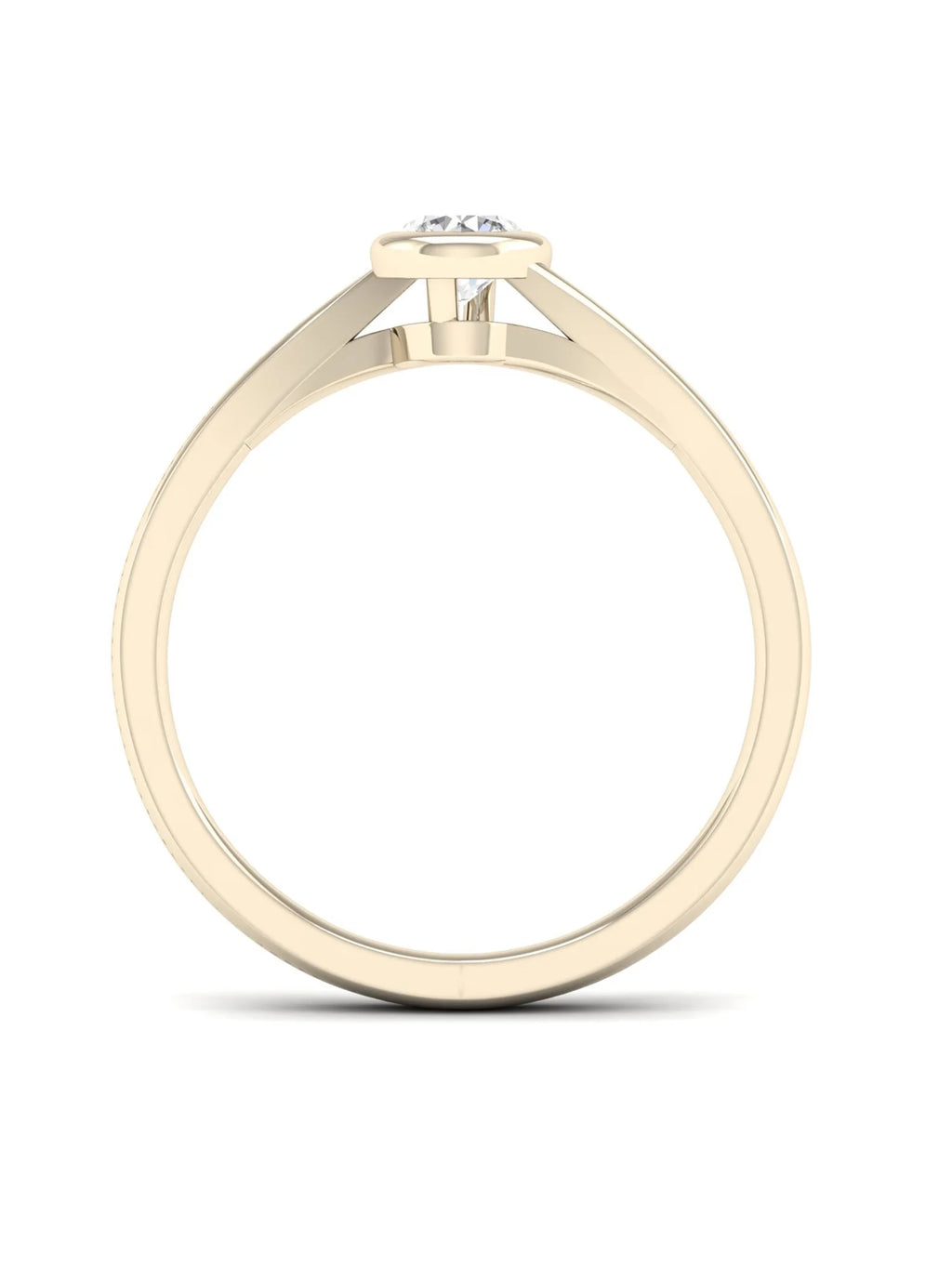 10k Yellow Gold Solitaire Promise Ring K5015