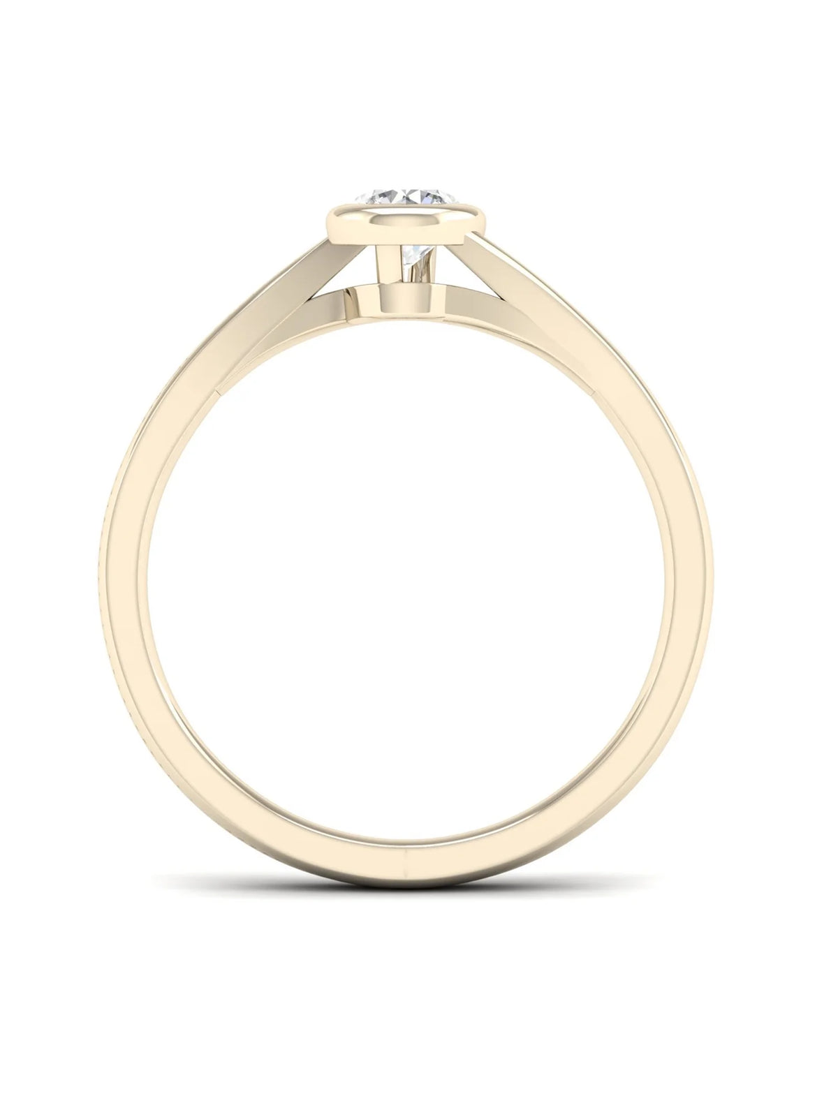 10k Yellow Gold Solitaire Promise Ring K5015