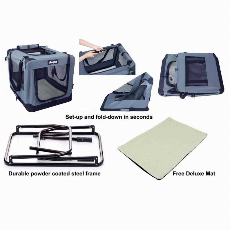 3-Door Collapsible Soft-Sided Dog Crate M1996