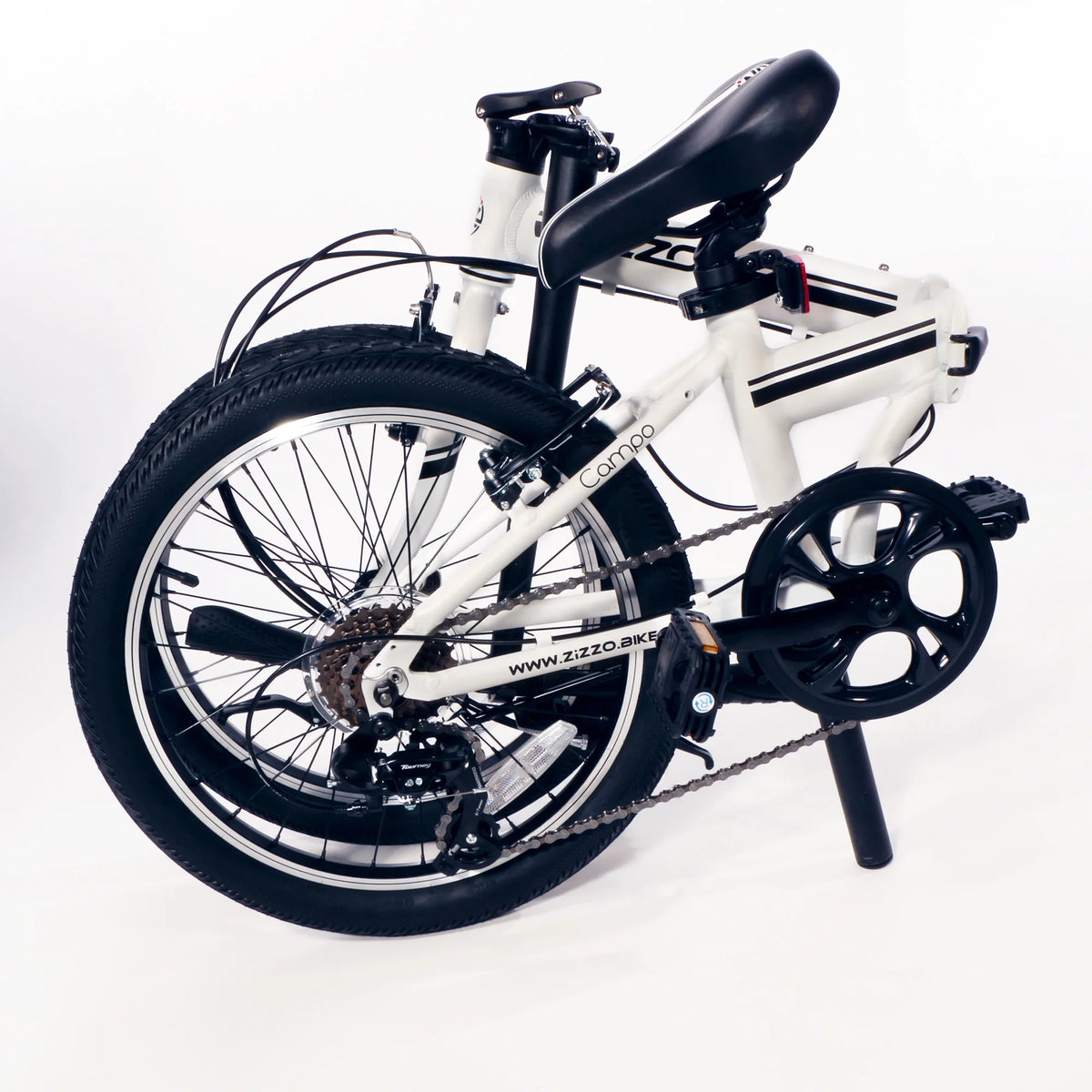 Matte White 20" 7-Speed Alloy Folding Bicycle A342035