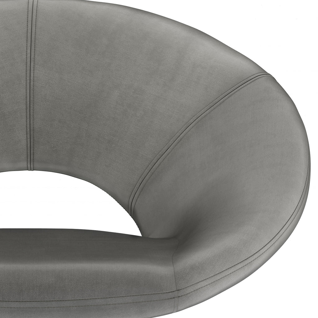 Gray Velvet Accent Chair Y9358