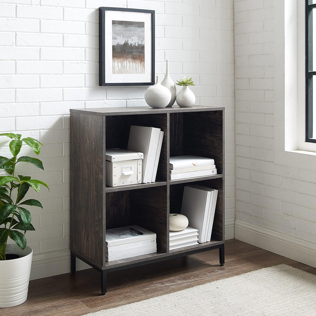 Brown Ash Record Storage Cube Bookcase F787