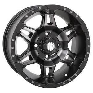 STI HD7 Alloy Wheel 14x7 4.0 + 3.0 Matte Black/Radiant Red C72984