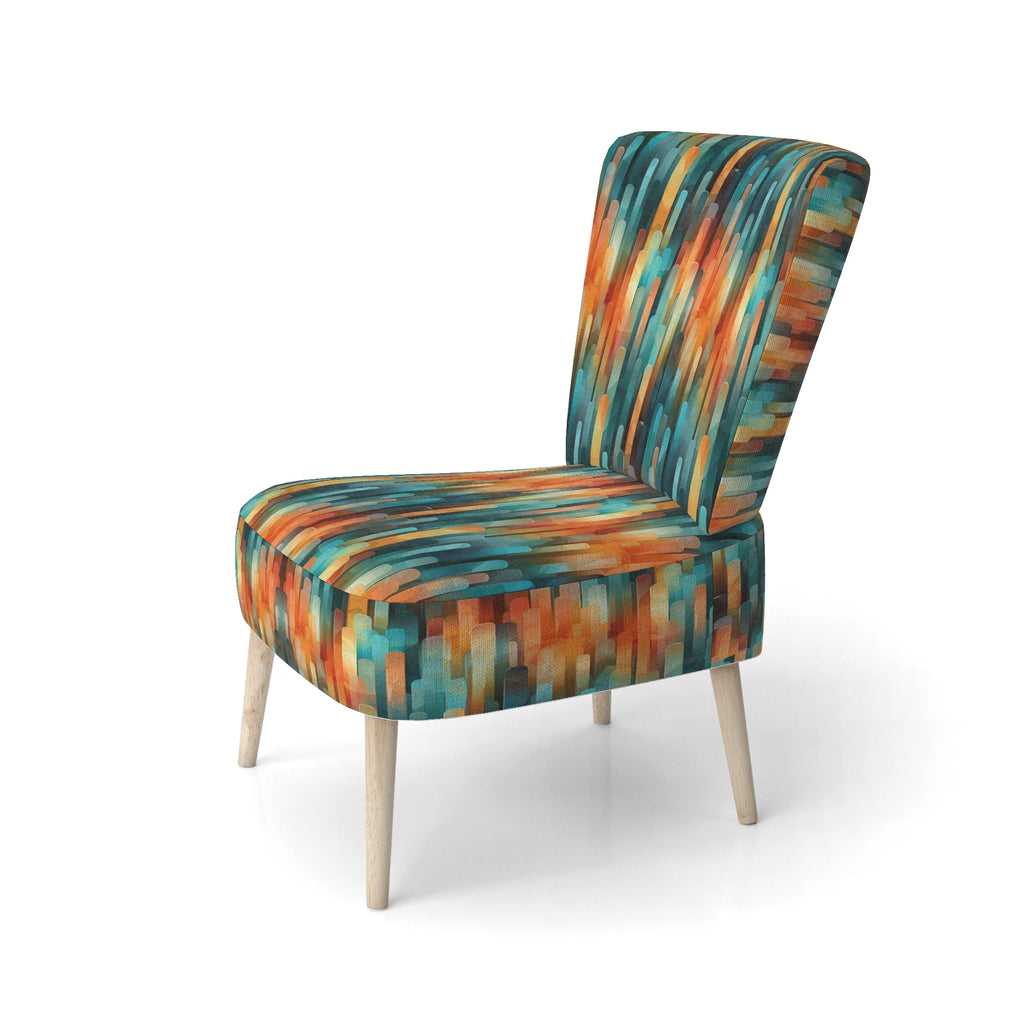 Upholstered Striped Accent Chair K861
