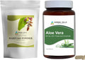 Freeze Dried Haritaki Fruit Powder and Aloe Vera Capsules Pack of 2 M995483