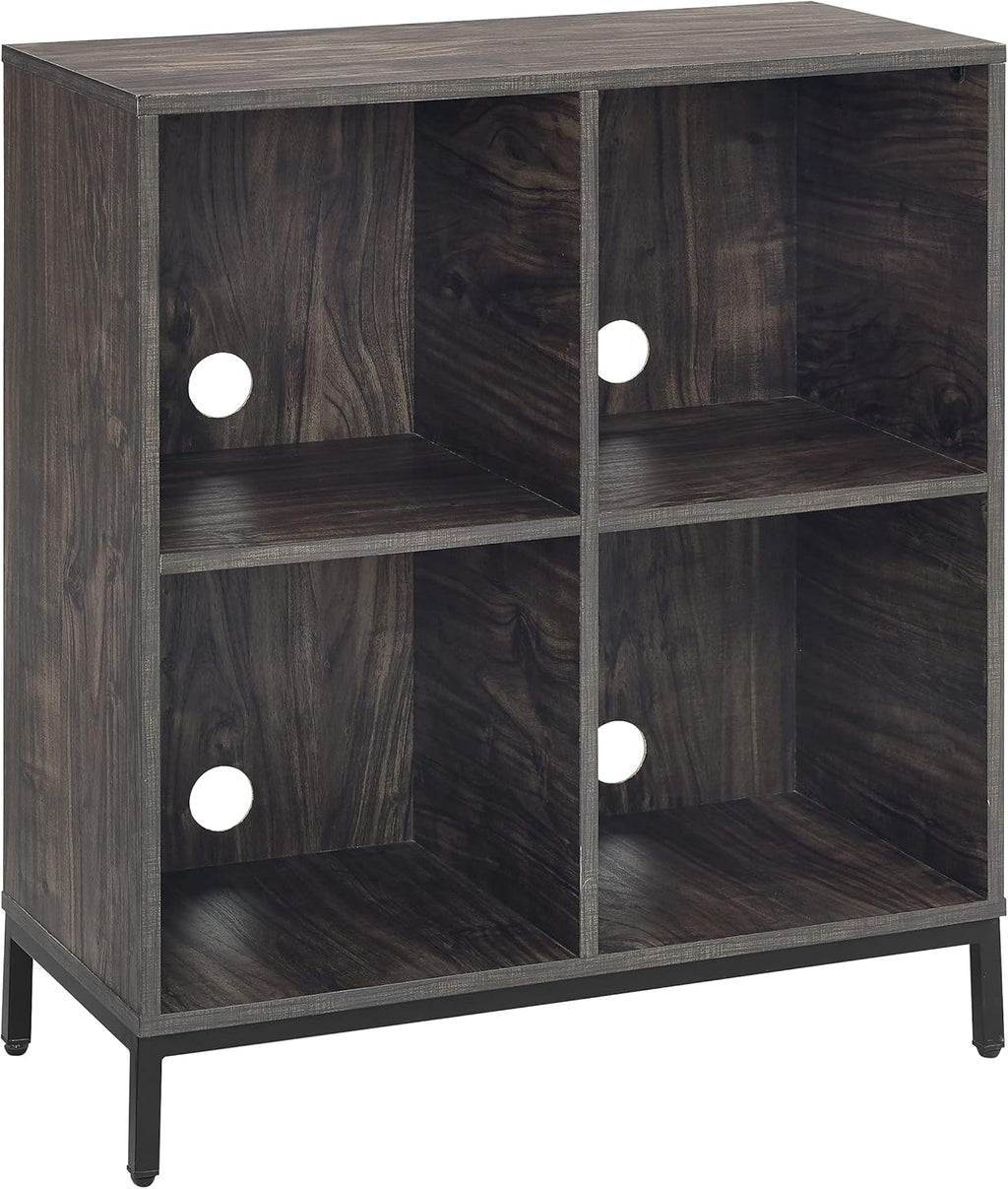 Brown Ash Record Storage Cube Bookcase F787