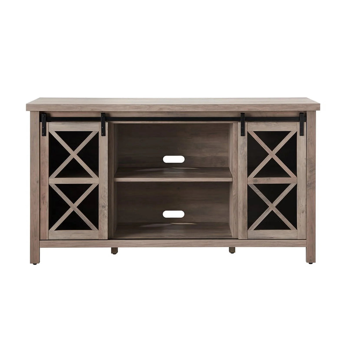 58" Gray Oak Wood TV Stand J2430