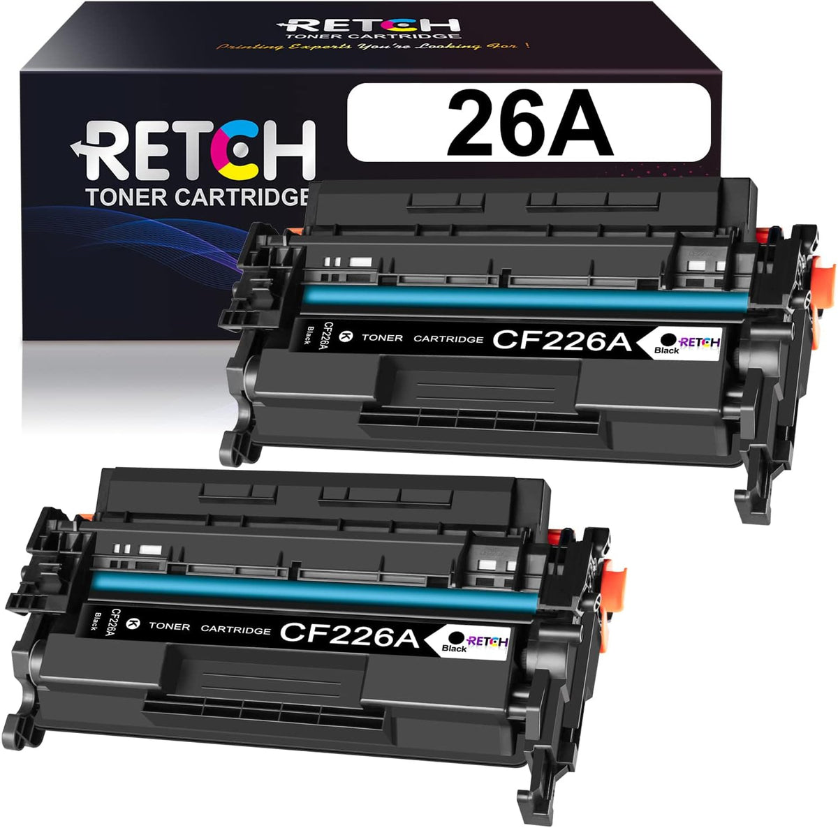 Black Toner Cartridges for HP 26A CF226A 26X CF226X (4 Pack) D8358