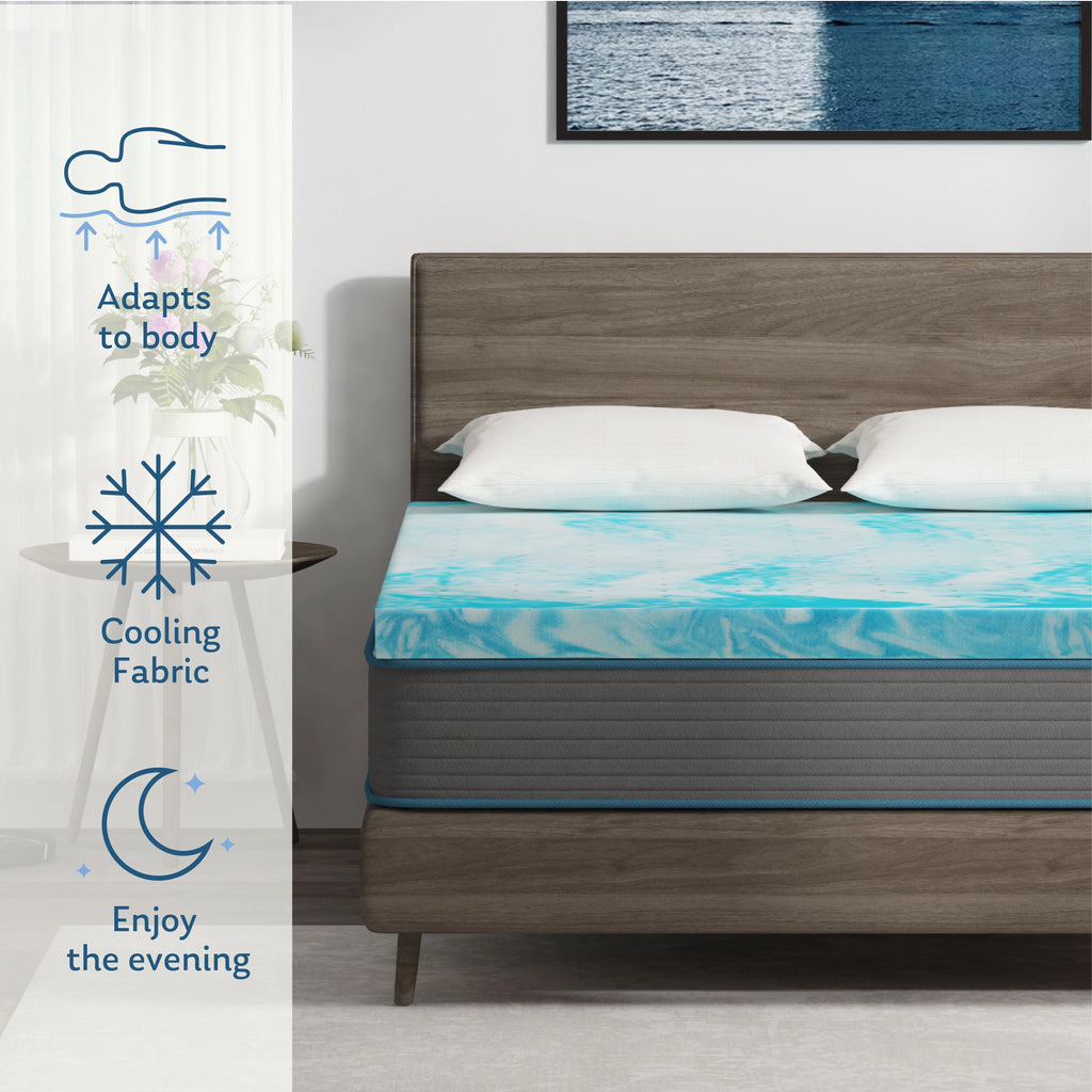 2 inch Cooling Gel Memory Foam Mattress Topper S83504
