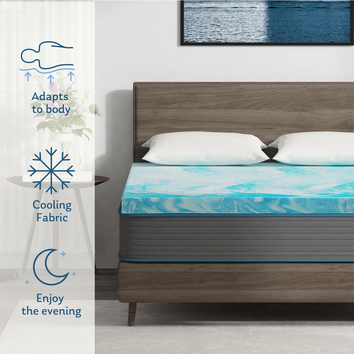 2 inch Cooling Gel Memory Foam Mattress Topper S83504