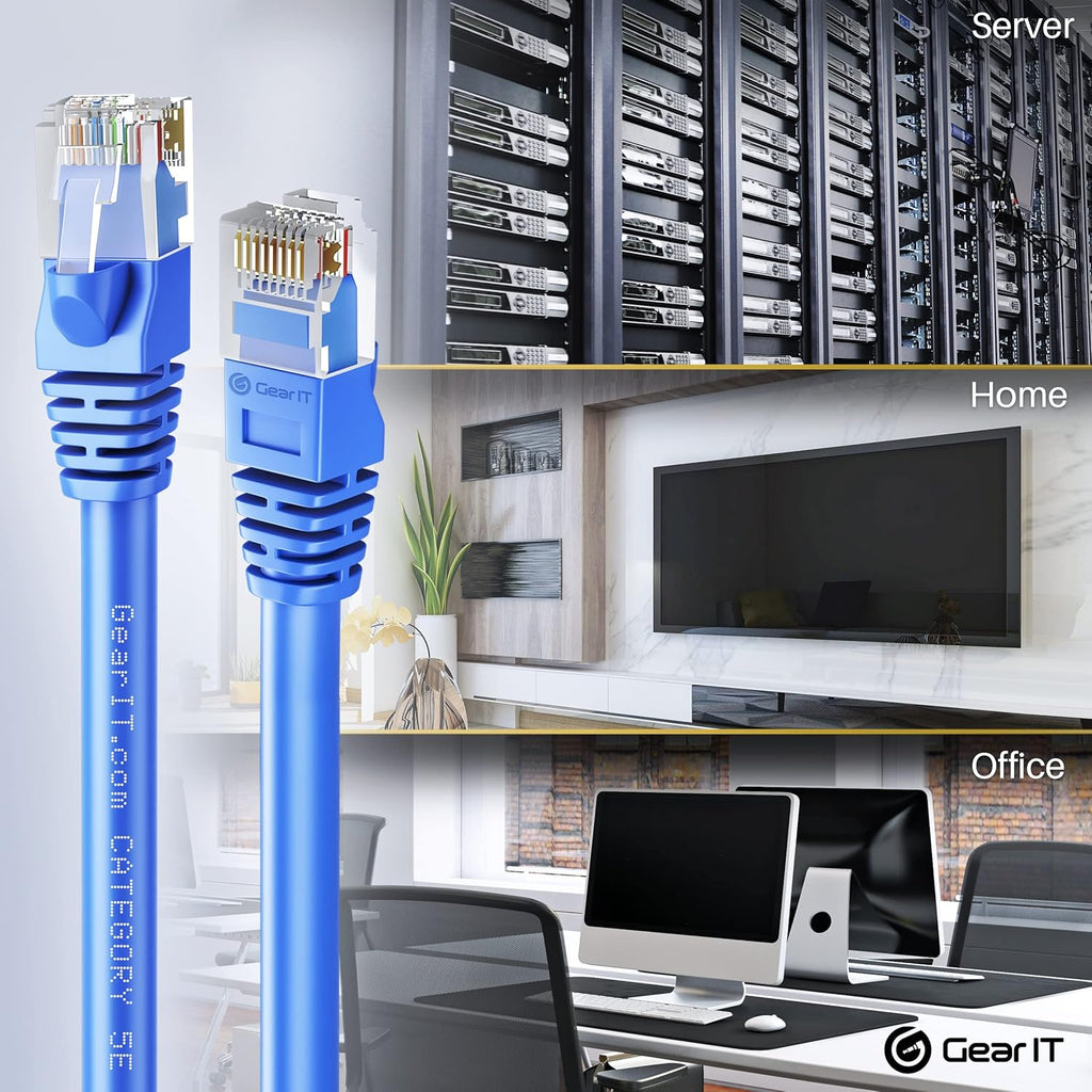 50-Pack Blue Cat5e Ethernet Patch Cable 1 Foot X9907