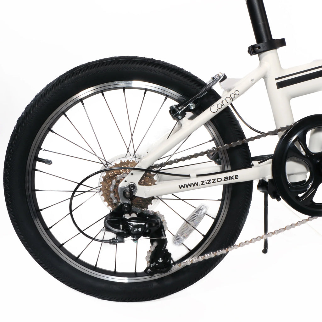 Matte White 20" 7-Speed Alloy Folding Bicycle A342035