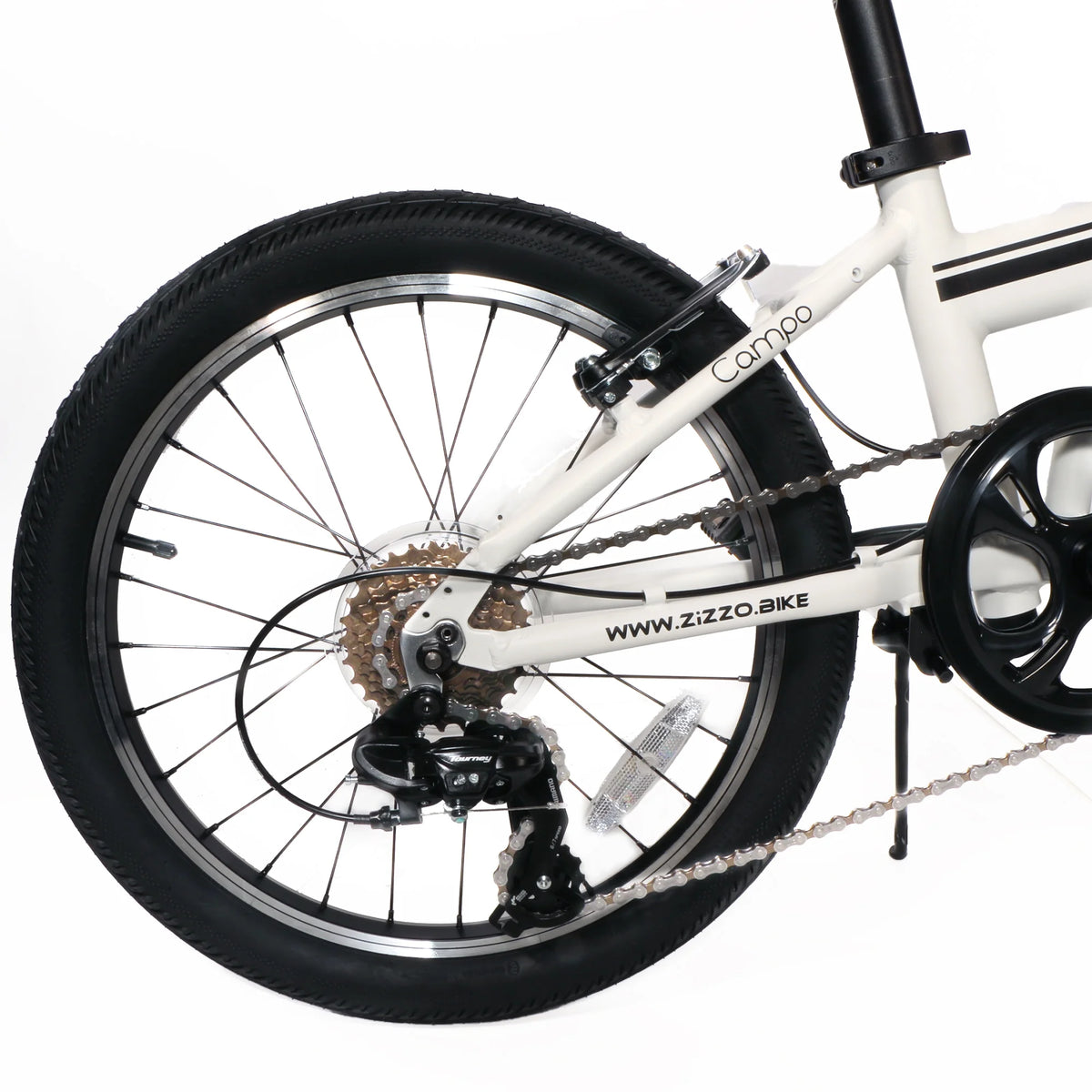 Matte White 20" 7-Speed Alloy Folding Bicycle A342035