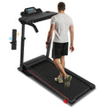 Folding Treadmill with Removable Tabletop and Incline, 2.5 HP, Black P256